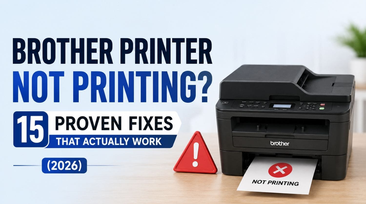 Brother Printer Not Printing? 15 Proven Fixes That Actually Work (2026)